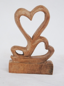 Skulptur zwei Herzen 10 cm